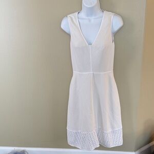 RACHEL Rachel Roy Cream V-Neck Midi Dress